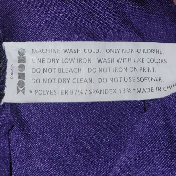 WOMEN'S ODODOS PURPLE YOGA PANTS - Picture 2 of 4
